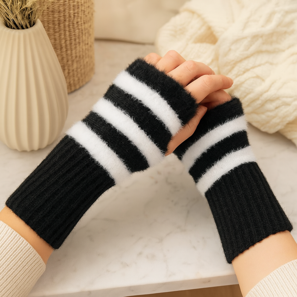 Heike | Gants en peluche sans doigts