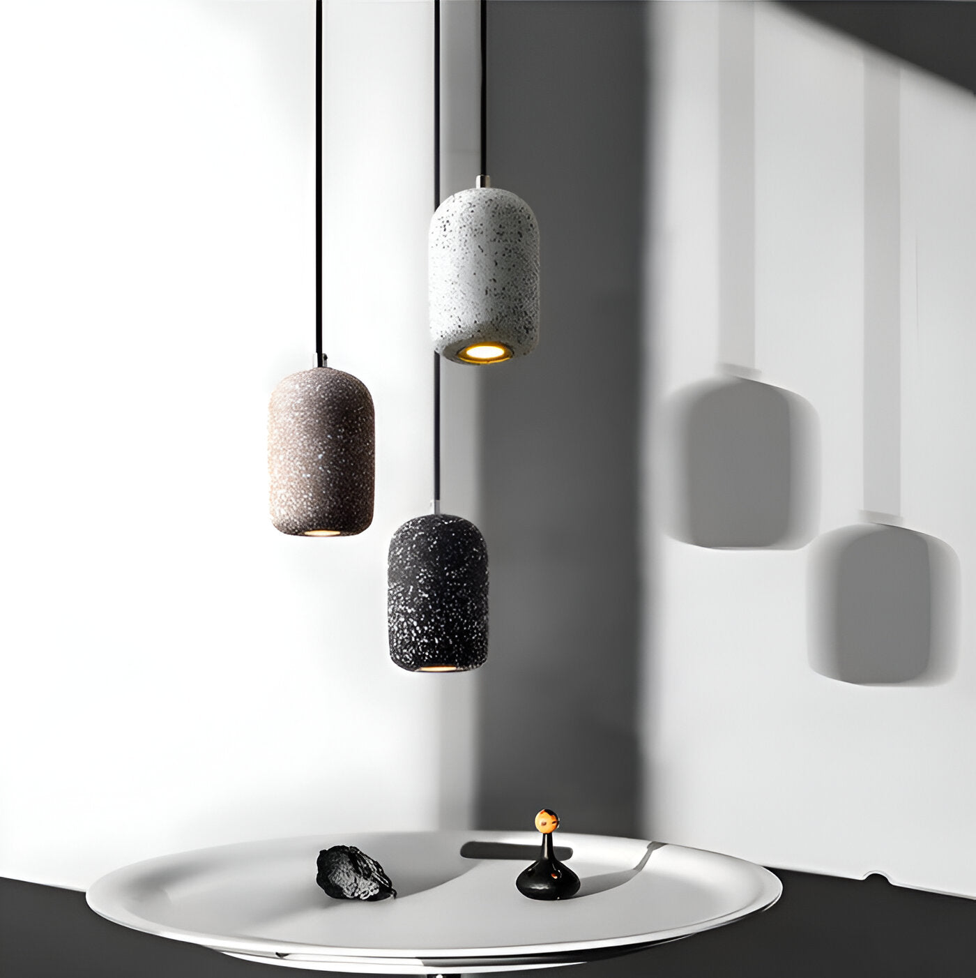 GrayoGlow – Luminaire suspendu antidérapant avec un bord moderne doux
