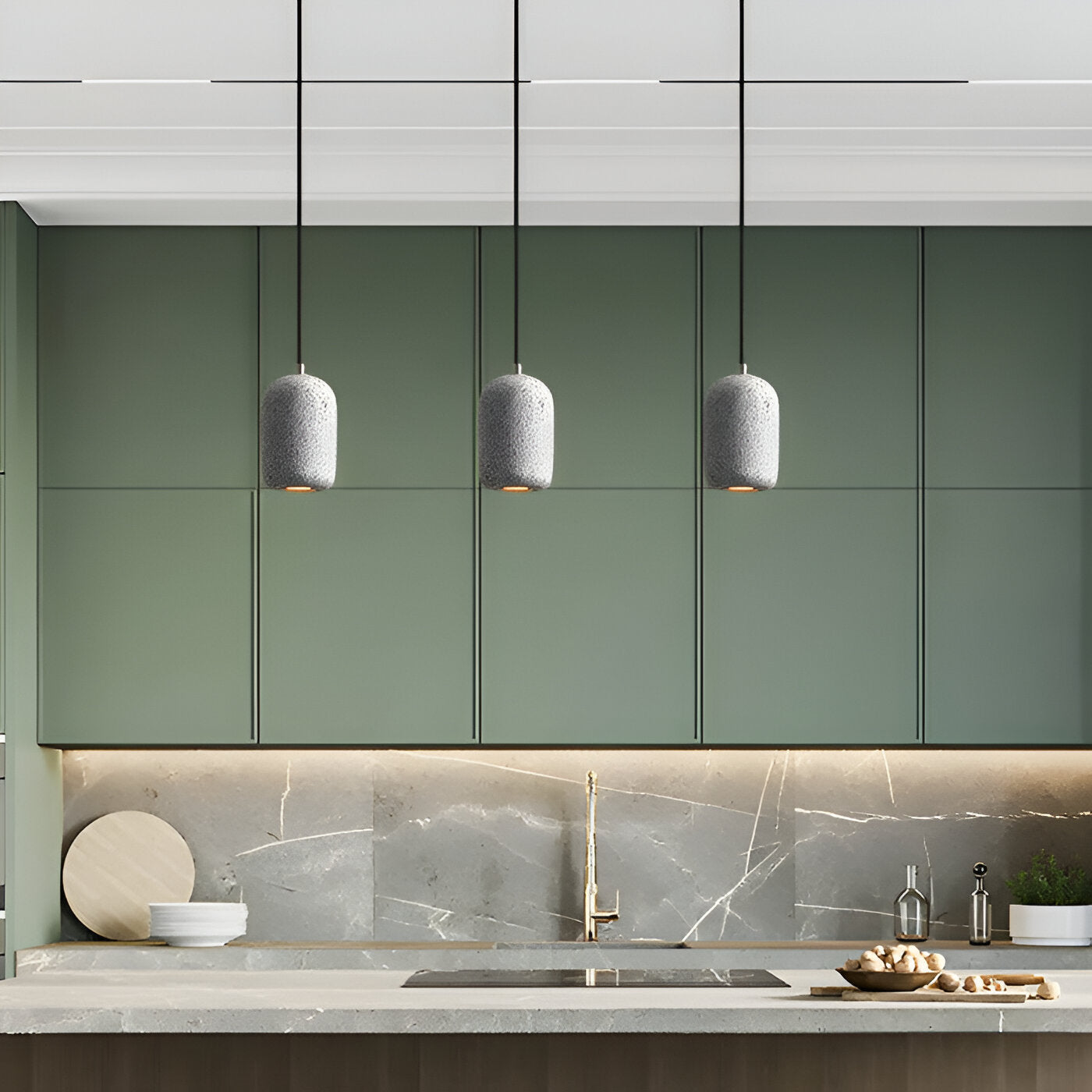 GrayoGlow – Luminaire suspendu antidérapant avec un bord moderne doux