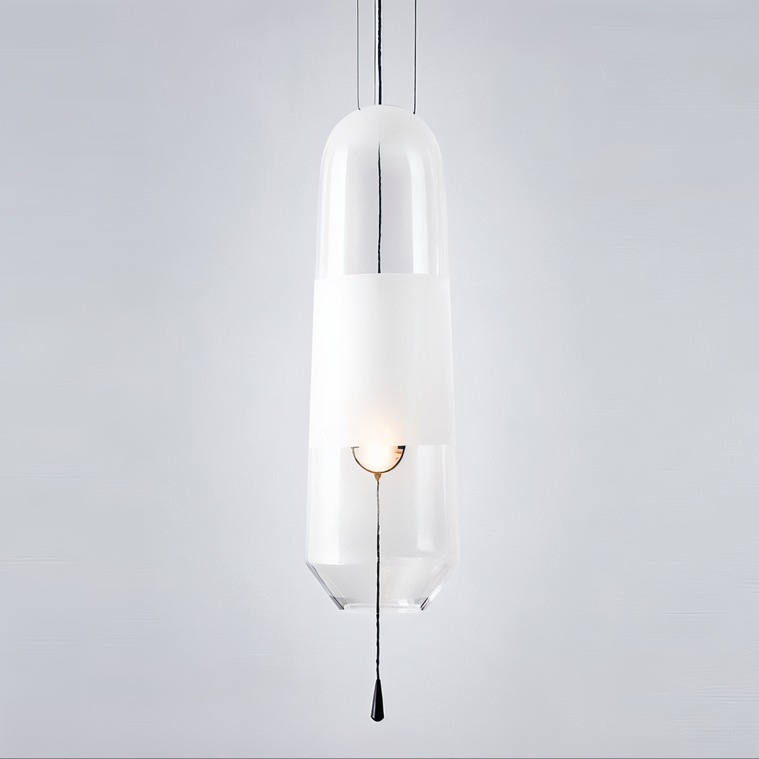 GlowCurve - Lampe pendante en verre rétro