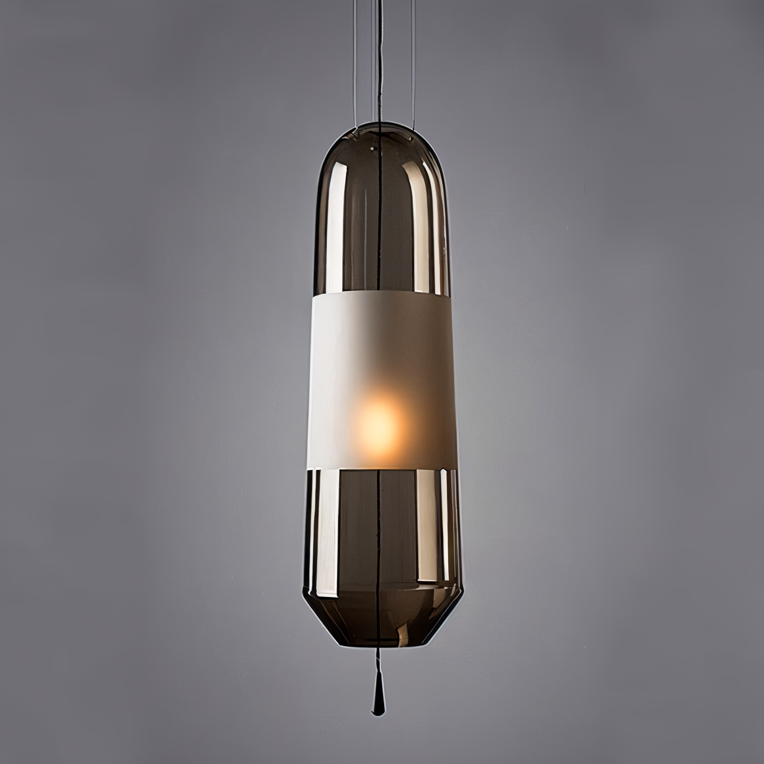 GlowCurve - Lampe pendante en verre rétro