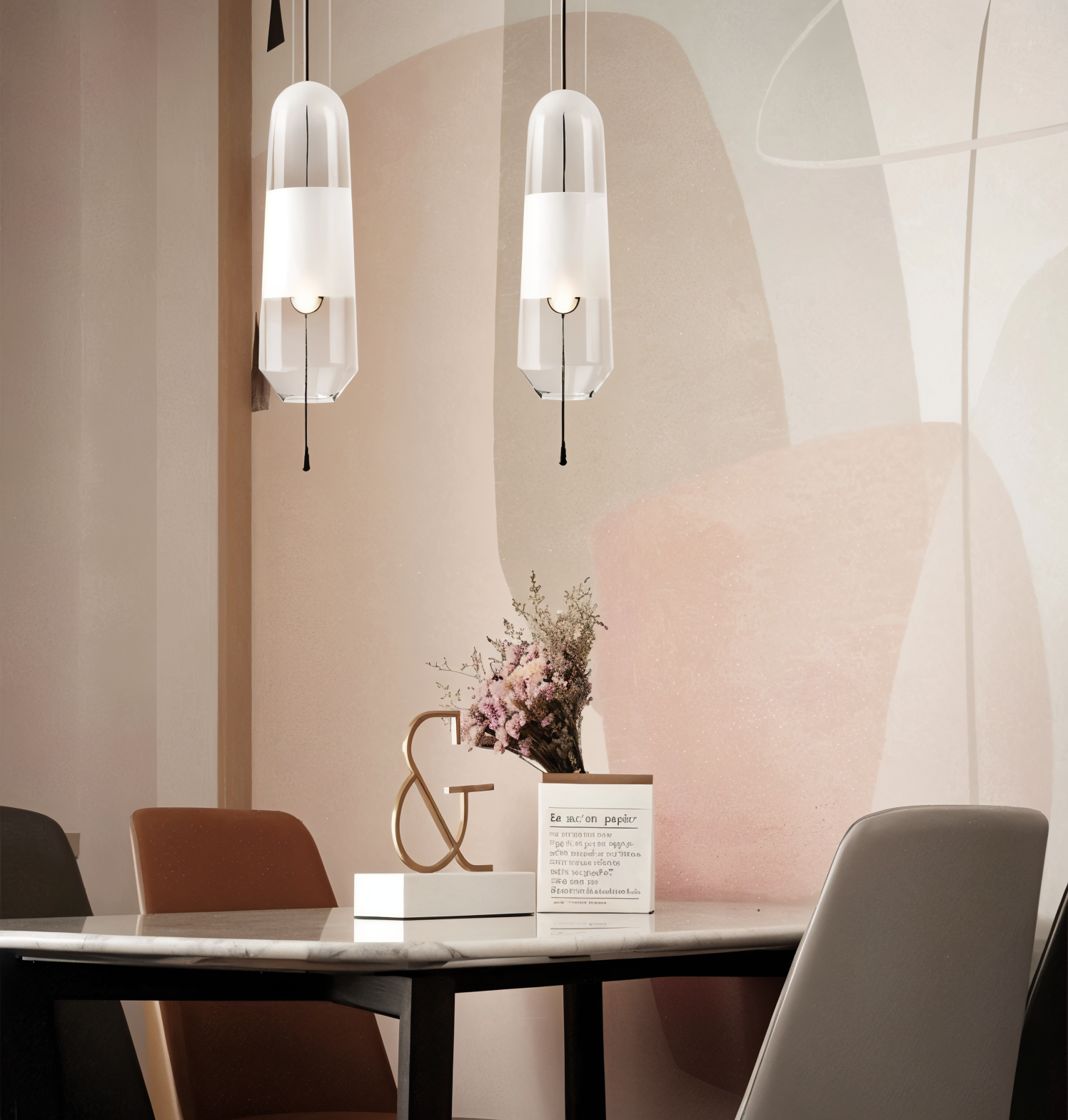 GlowCurve - Lampe pendante en verre rétro