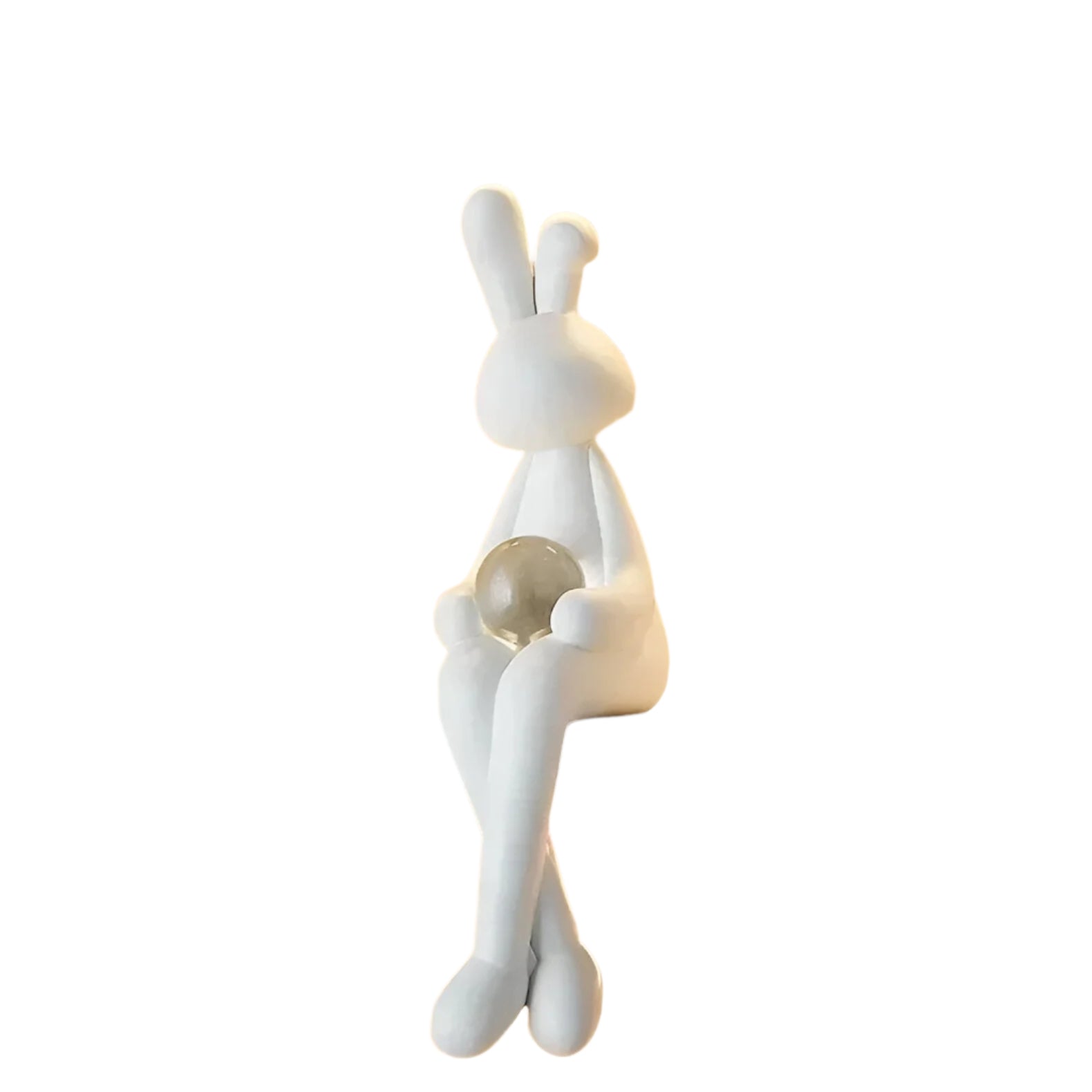 BunnyOrb - Figurines de lapin élégantes avec boule en verre