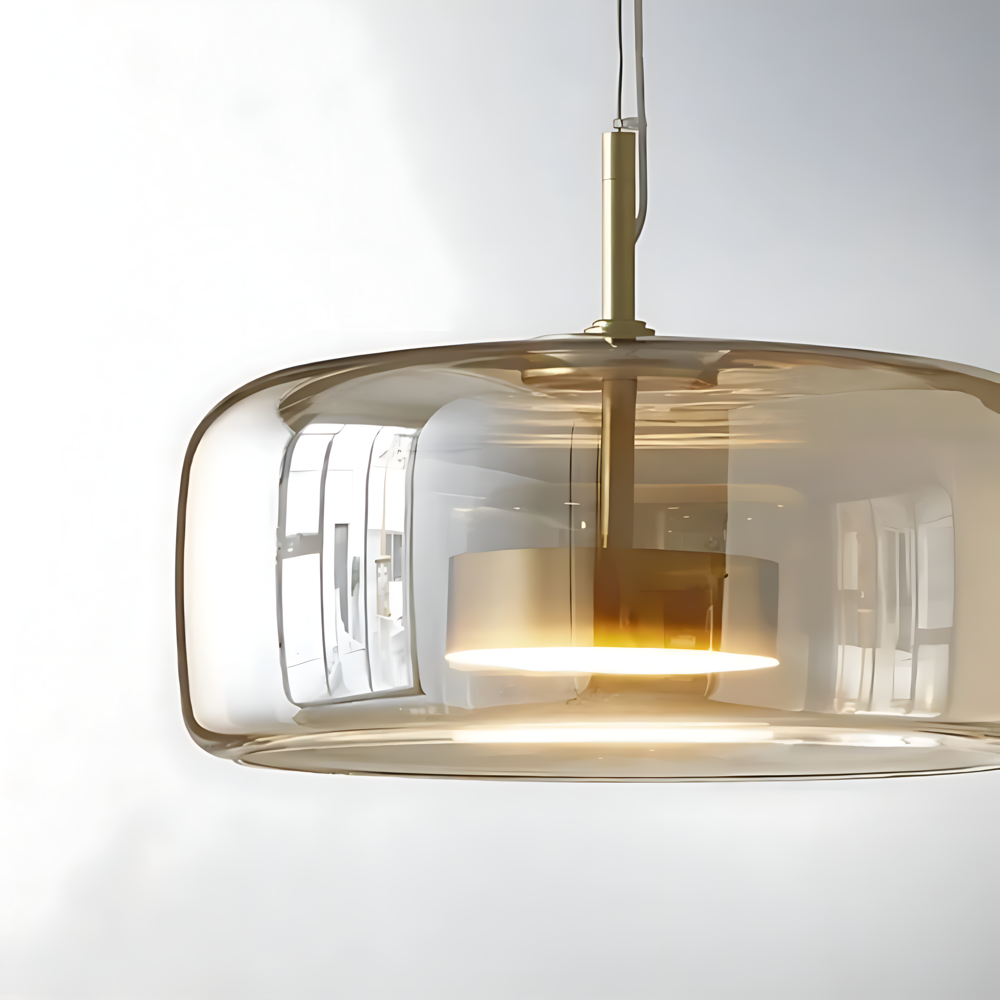 ClaraGlow Lampe à Suspendre en Verre Moderne – Éclairage Élégant pour Intérieur Moderne