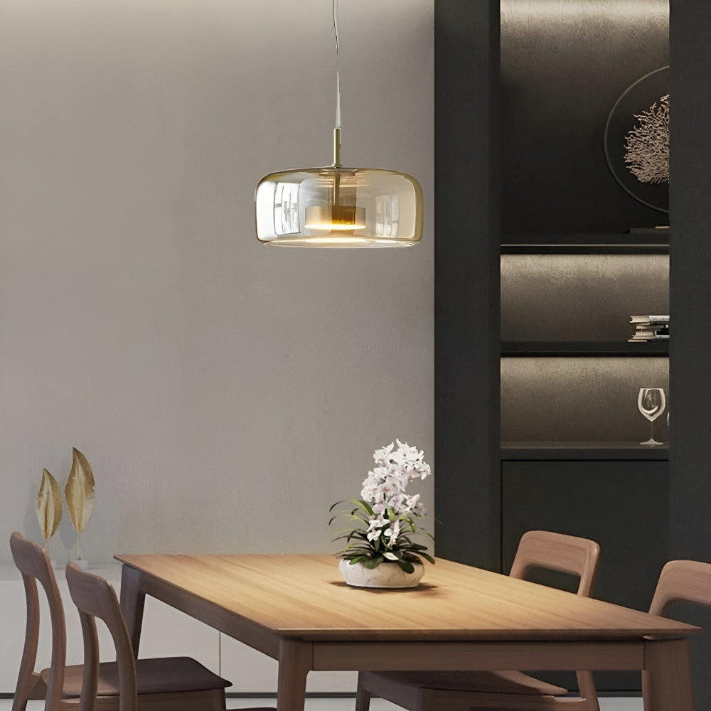ClaraGlow Lampe à Suspendre en Verre Moderne – Éclairage Élégant pour Intérieur Moderne