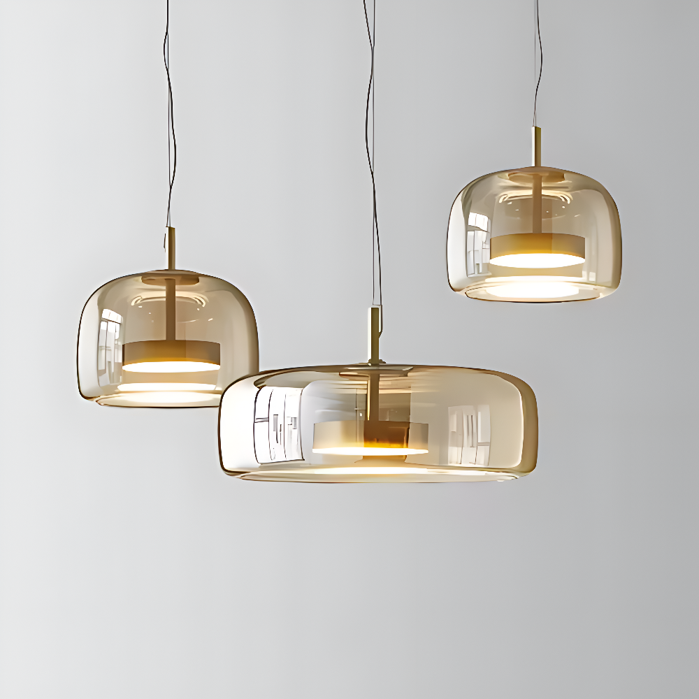 ClaraGlow Lampe à Suspendre en Verre Moderne – Éclairage Élégant pour Intérieur Moderne