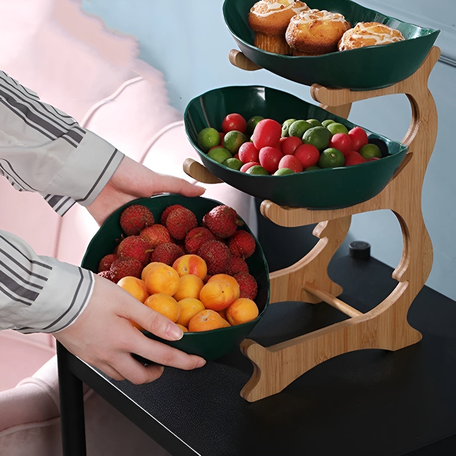 SnackNest - Plateau de service à plusieurs niveaux