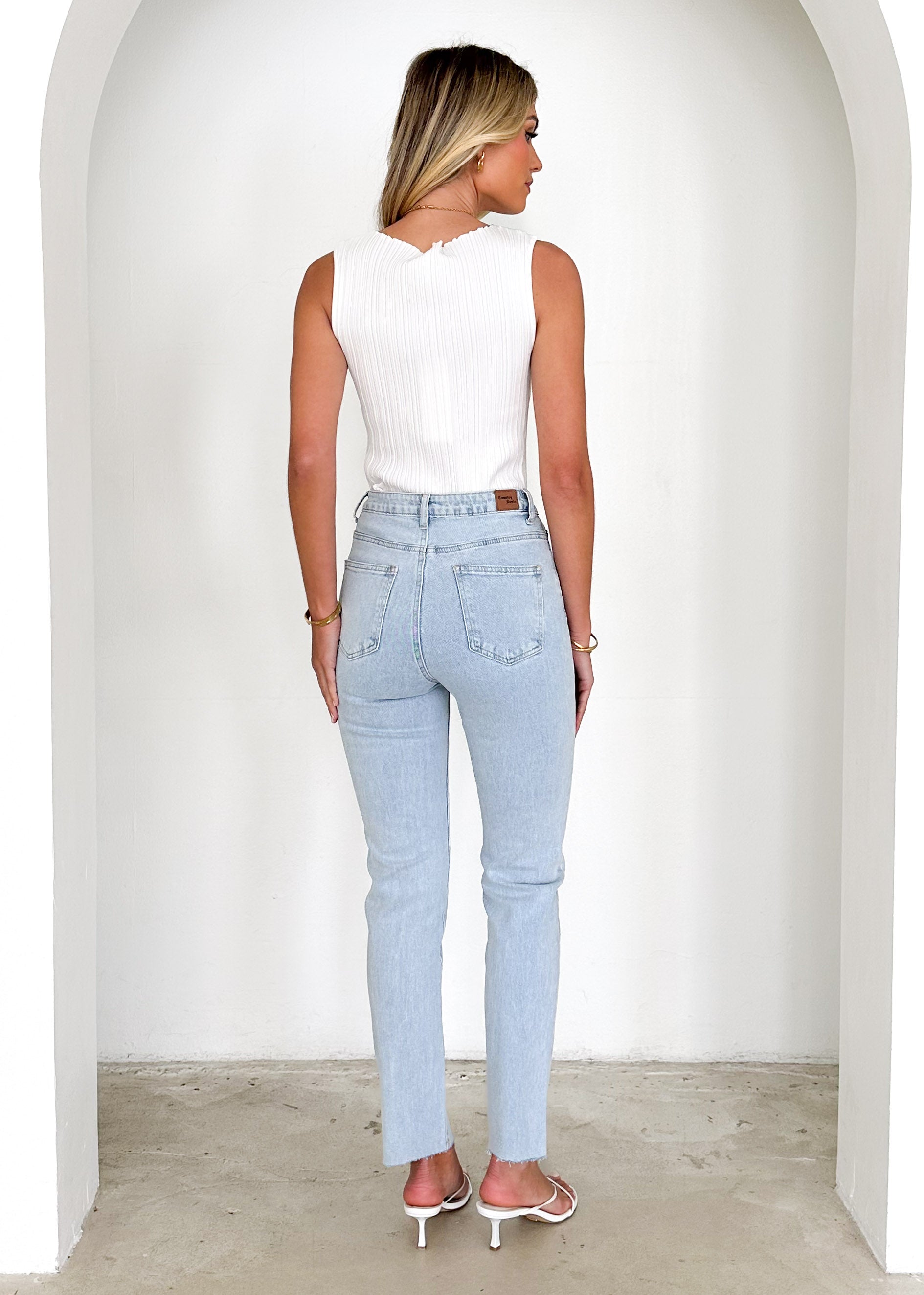 Jean slim fit taille haute Isabella avec poches