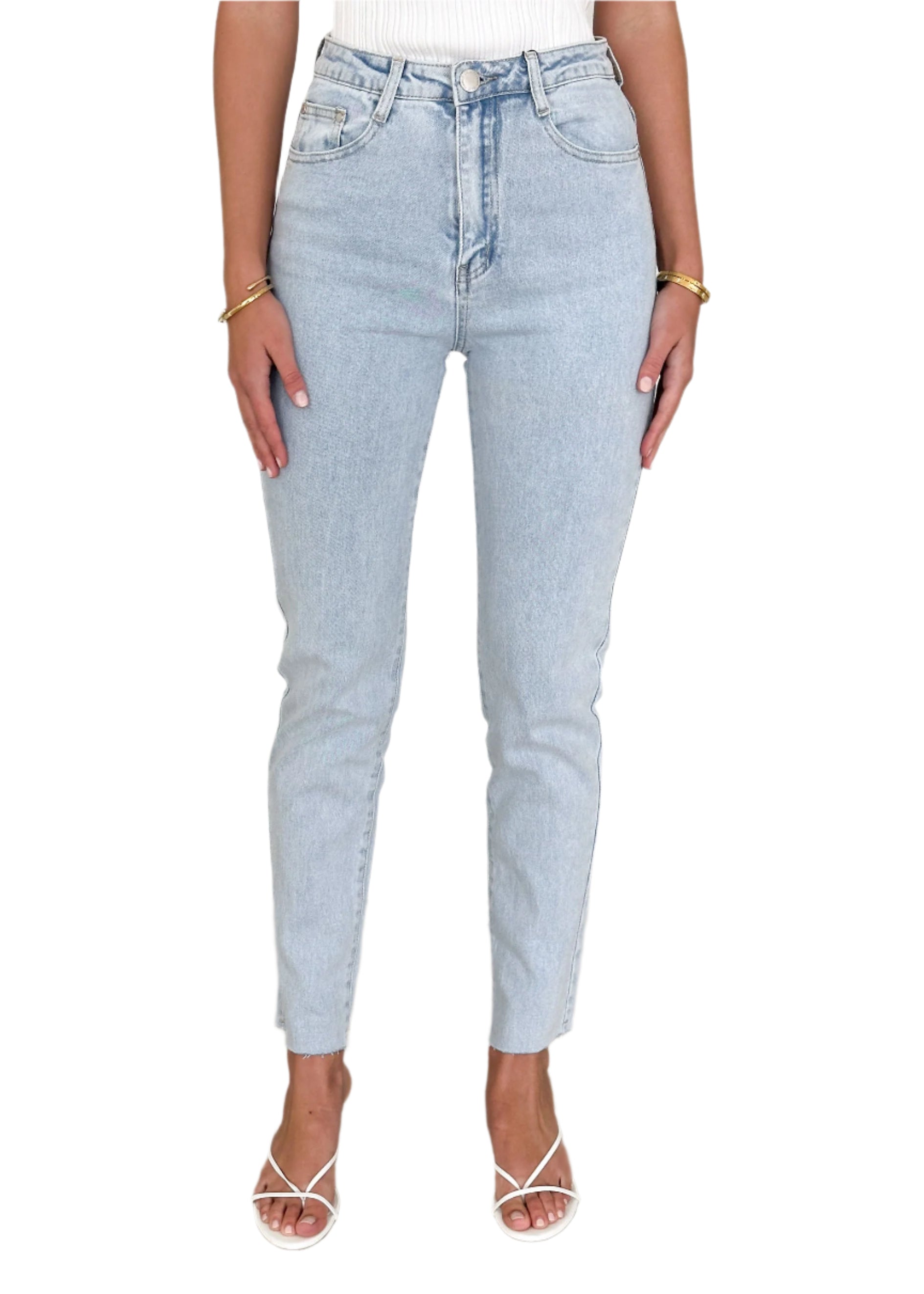 Jean slim fit taille haute Isabella avec poches