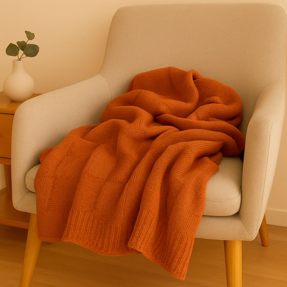 Couverture d'appoint douillette avec finition ensoleillée