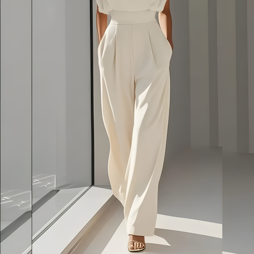 Combinaison décontractée et uni pour femmes – Tenue une-pièce confortable pour le trajet quotidien vers le travail
