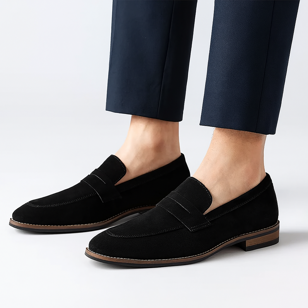 Loafer en daim Jameson pour hommes – Chaussures de loisirs à enfiler souples