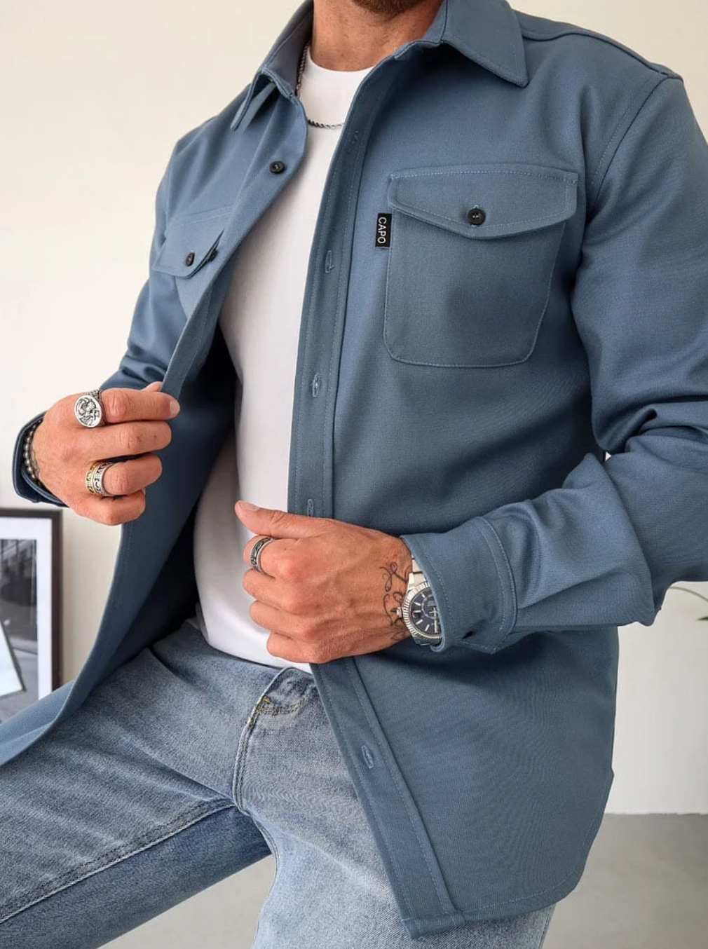 Sebastian - Veste classique à boutons pour homme