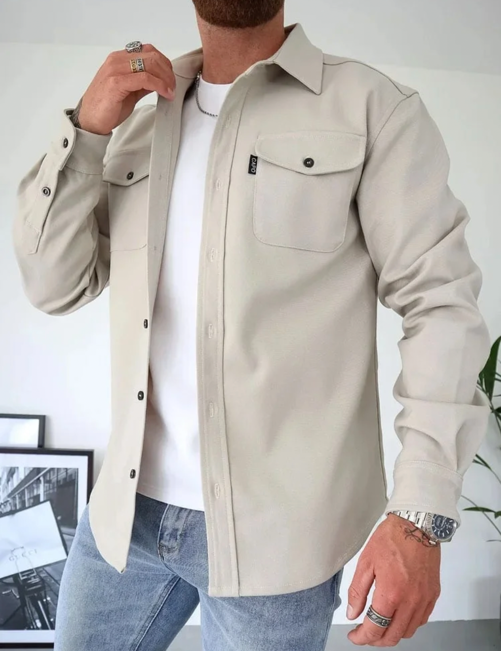 Sebastian - Veste classique à boutons pour homme