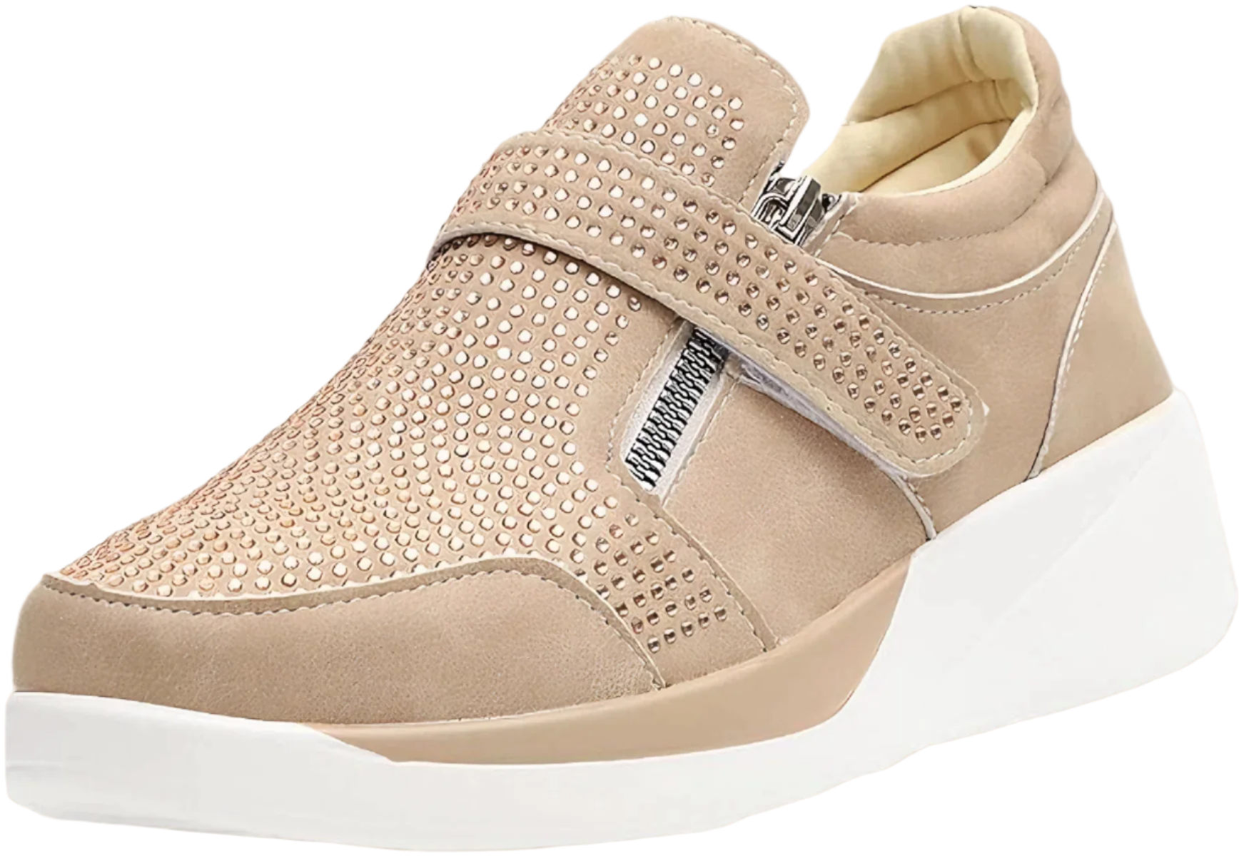 Chaussures zippées en strass respirantes Shane