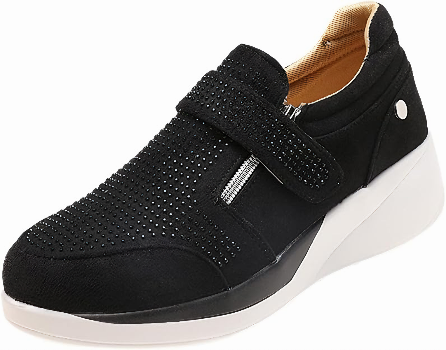 Chaussures zippées en strass respirantes Shane