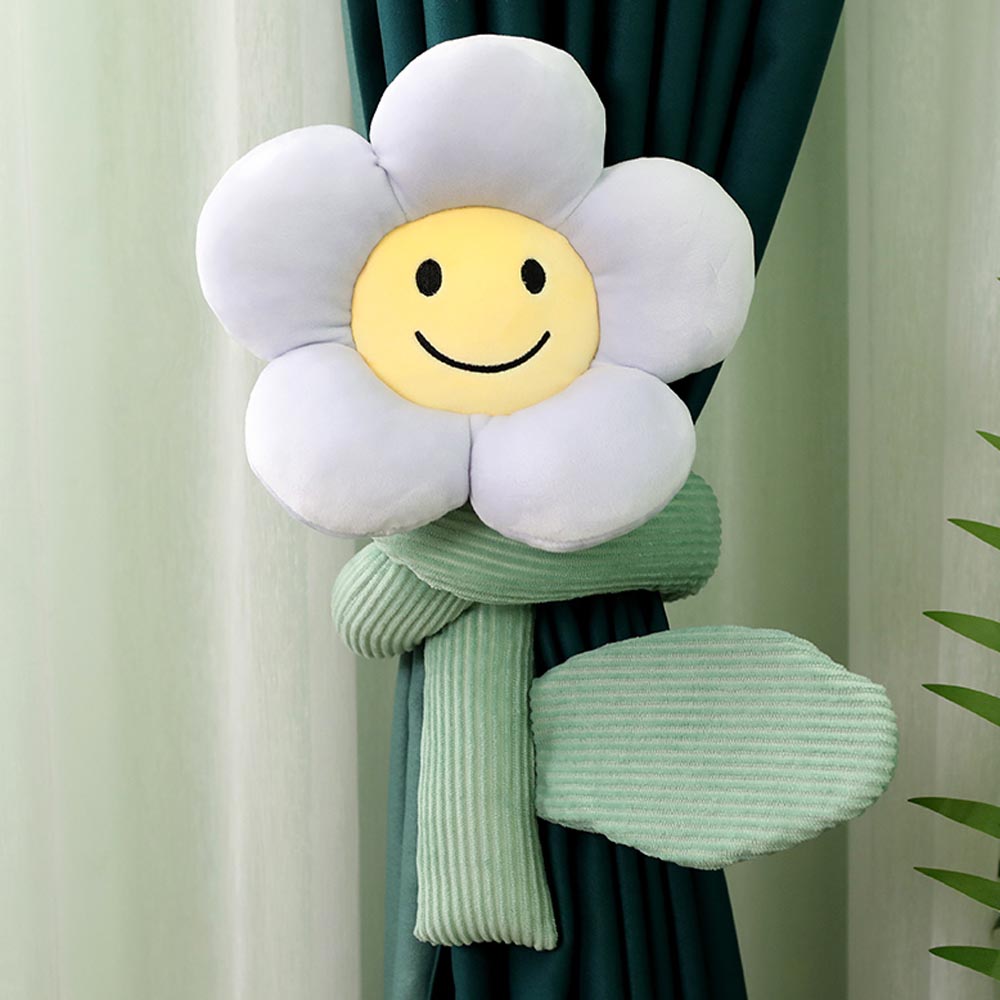 BlossomSmiles - Liens de rideau en smiley à motif floral
