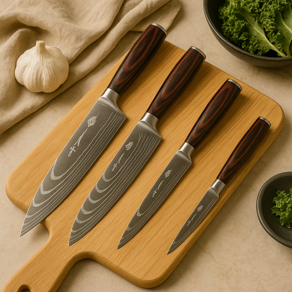 Kurosaki | Ensemble de 4 couteaux de cuisine japonais forgés à la main