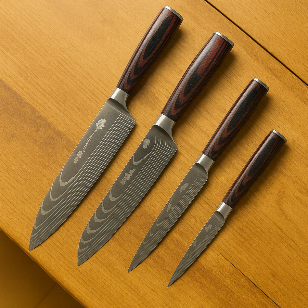 Kurosaki | Ensemble de 4 couteaux de cuisine japonais forgés à la main