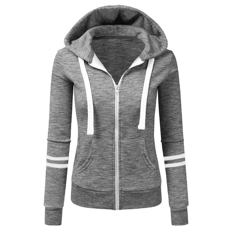 Laura - Veste à capuche pour femmes avec fermeture éclair et poches