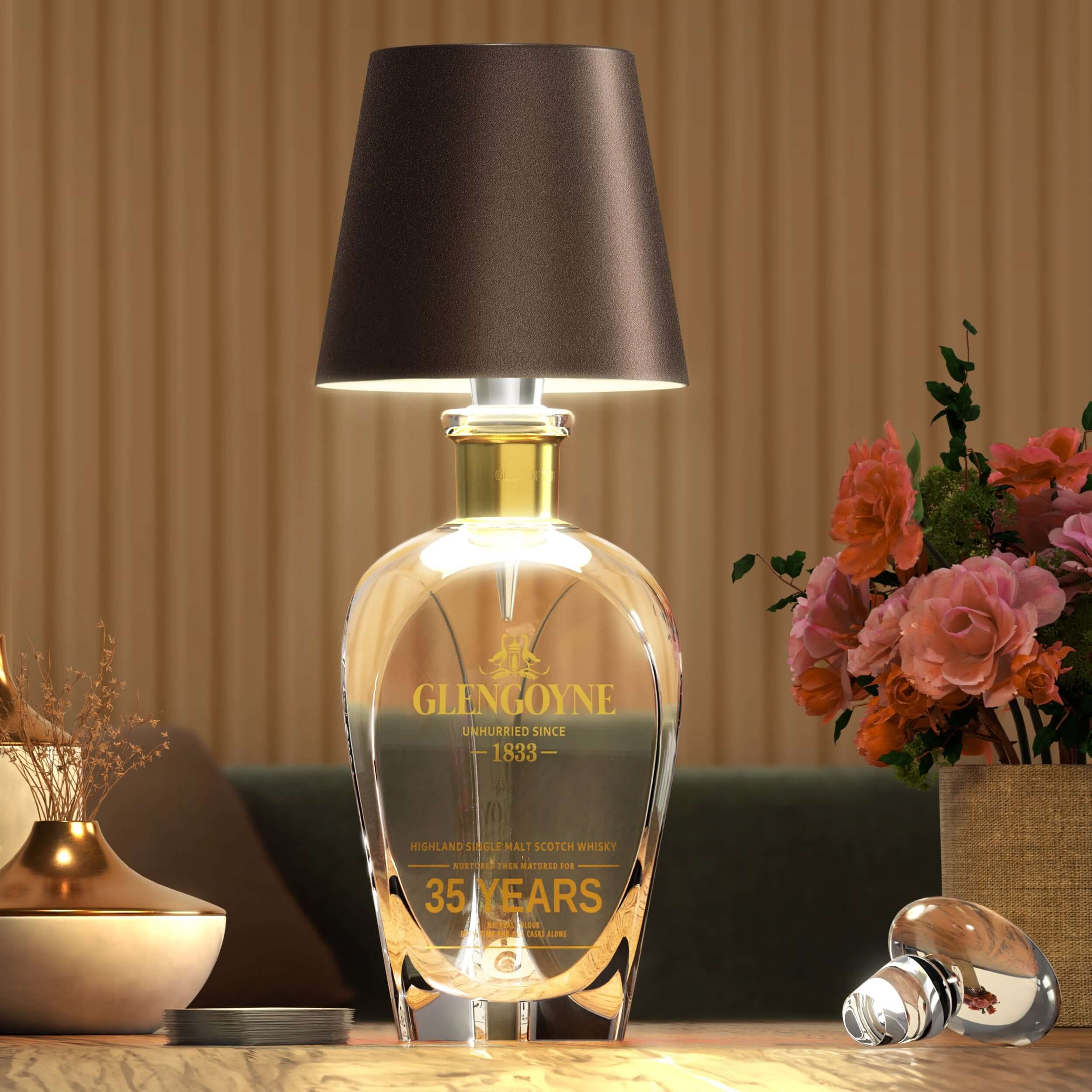 LumiFlaske Élégante Lampe LED en Bouteille pour Décoration Durable