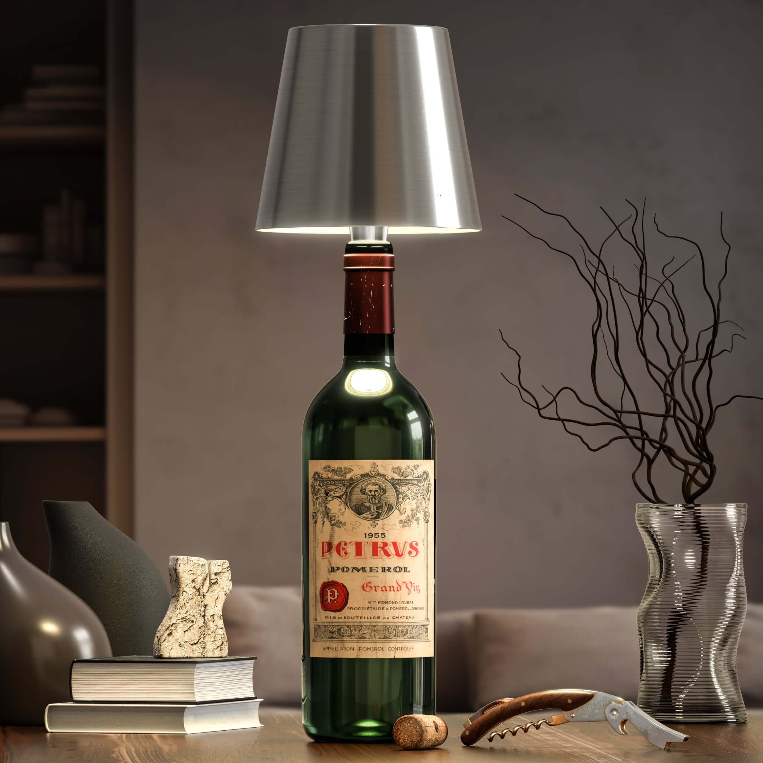 LumiFlaske Élégante Lampe LED en Bouteille pour Décoration Durable