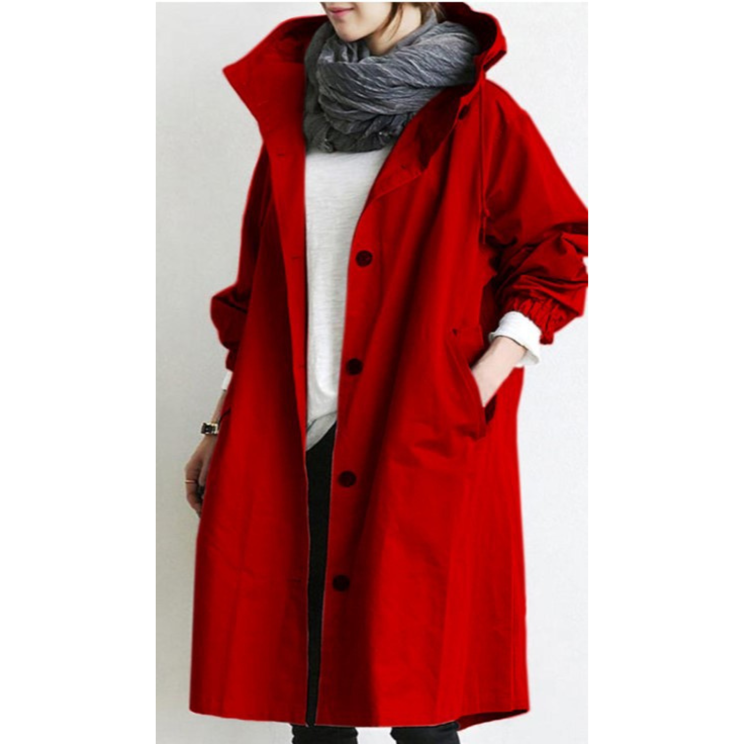 CELINE | Manteau trench en cuir doté d'une capuche – Élégant et pratique