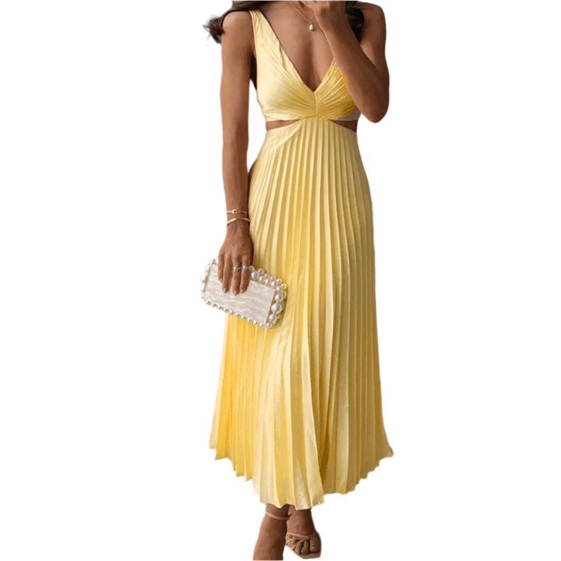Isadora - Robe Longue Plissée
