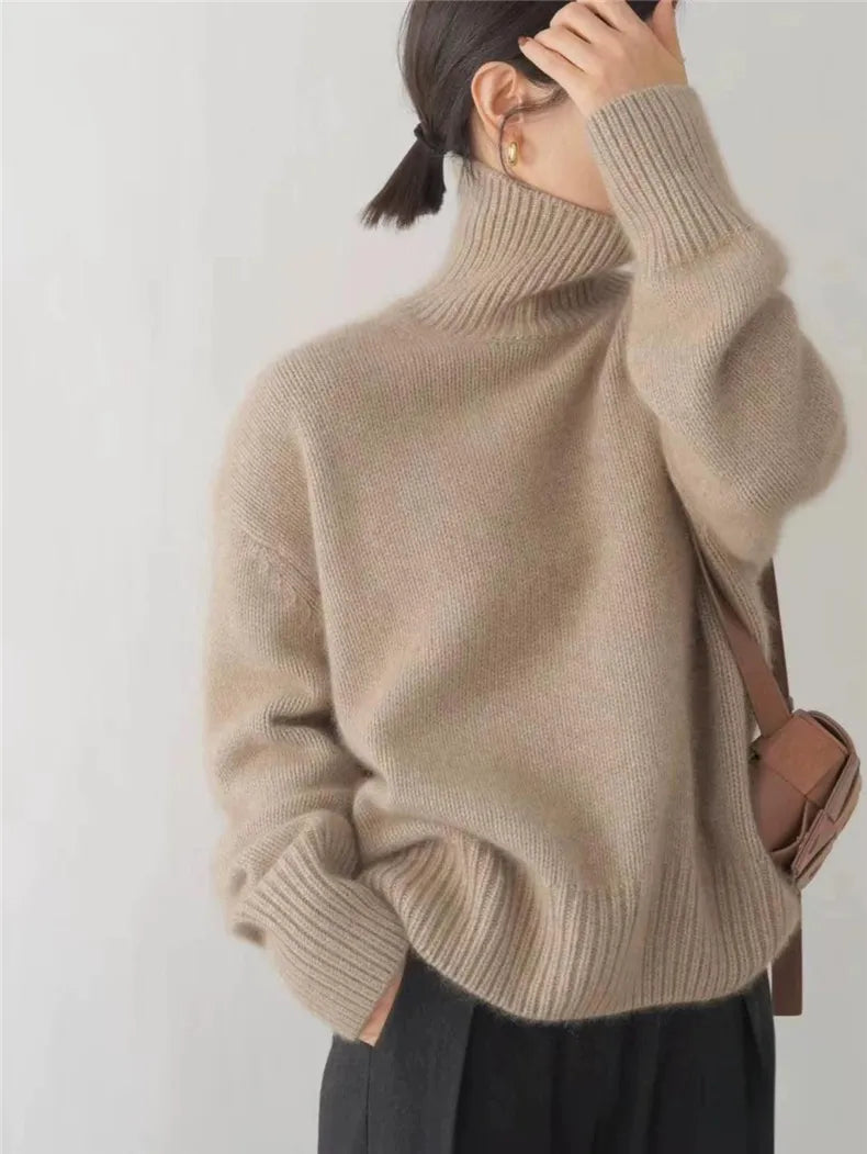 Luna - Pull en Laine à Col Roulé