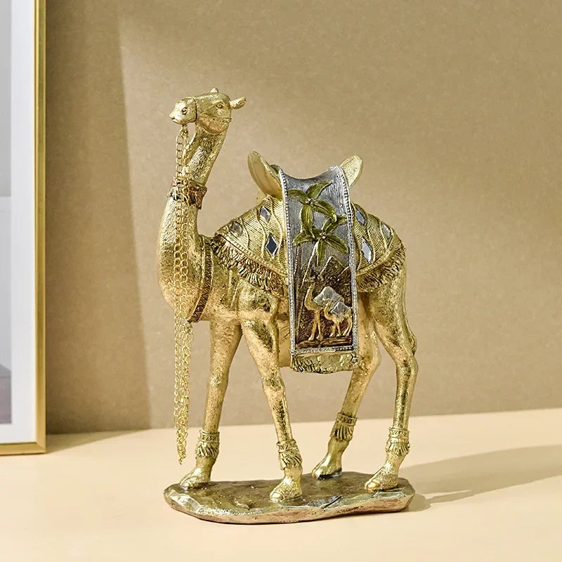 Majesté du Désert - Figurine de Caméléon Selle Ornée et Finition Élégante