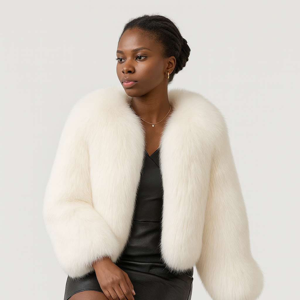 Lydia | Manteau d'hiver en fausse fourrure Teddy avec devant ouvert