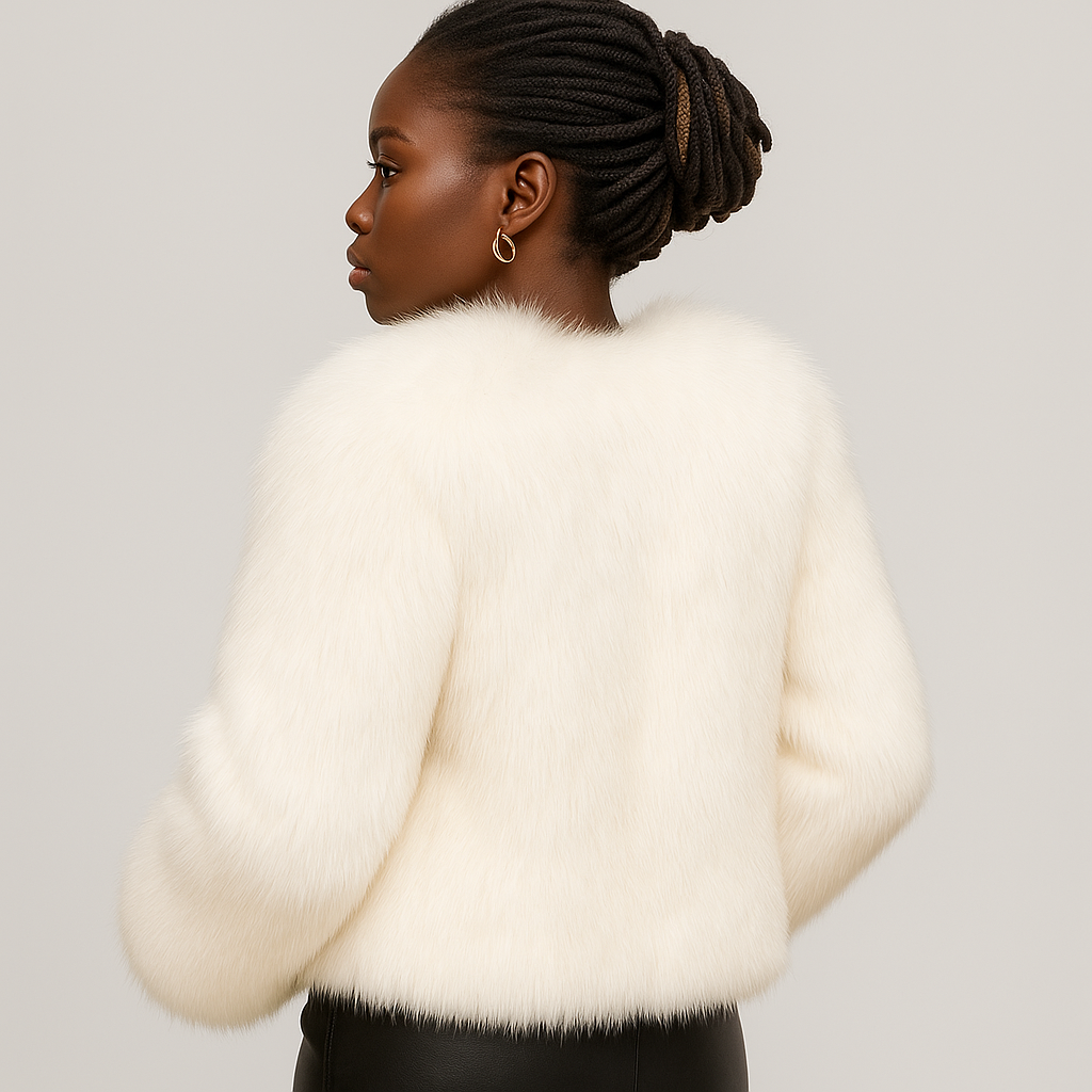 Lydia | Manteau d'hiver en fausse fourrure Teddy avec devant ouvert