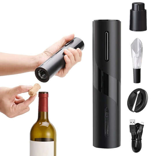 Set d'ouverture de vin électrique VinoLift – Ouverture de bouteille sans effort
