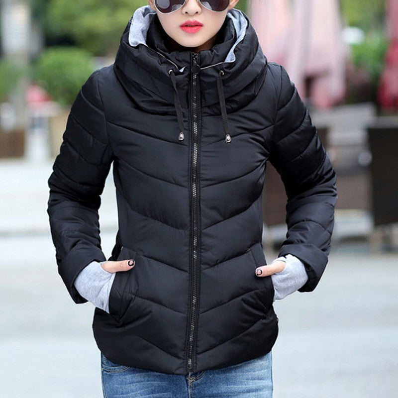 Marie - Veste longue chaude avec capuche et fermeture éclair