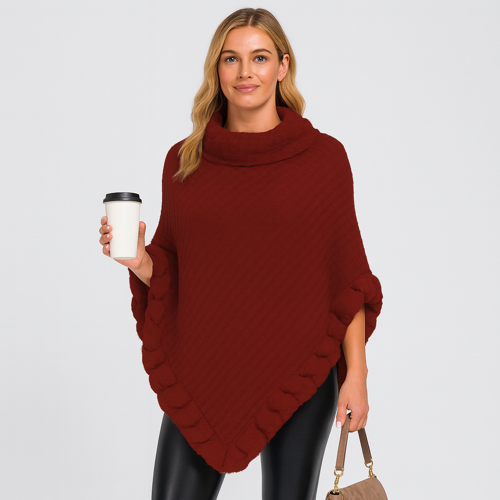 Maribeth | Cardigan avec fausse fourrure et ourlet asymétrique