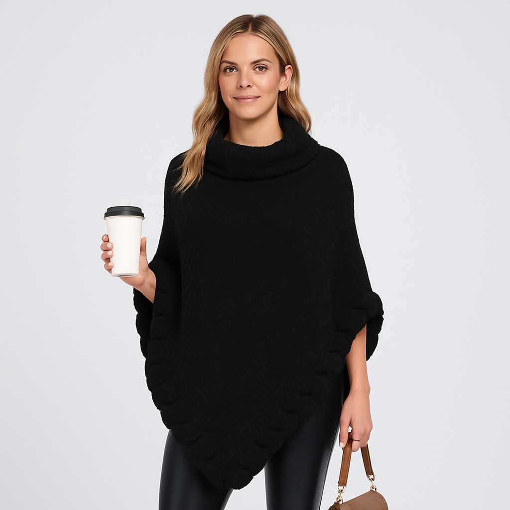 Maribeth | Cardigan avec fausse fourrure et ourlet asymétrique