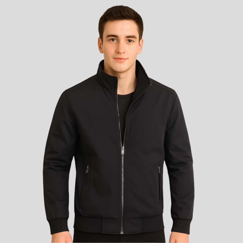Veste décontractée pour hommes avec col montant