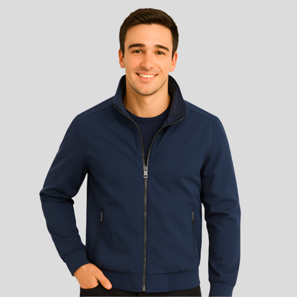 Veste décontractée pour hommes avec col montant
