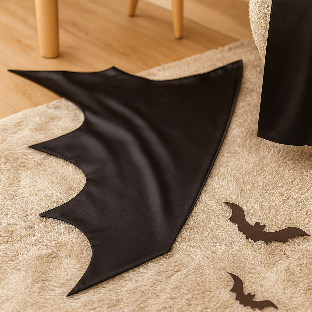 Robe moulante MidnightEve – Robe noire pour femme avec décolleté en V et manches chauve-souris