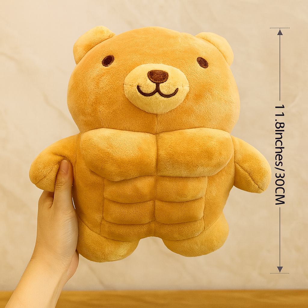 MightyPals - Peluches Lion et Ours Musclés et Amusants | Cadeaux de Collection Doux et Uniques