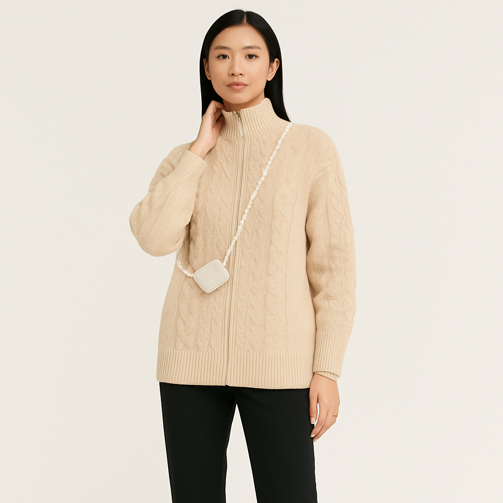 Cardigan en cachemire Mila – Pullover pour femmes à manches longues en cachemire