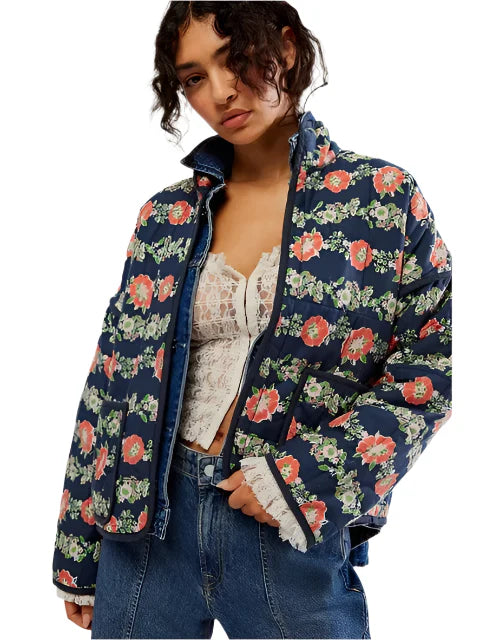 Amor - Veste en patchwork bohème matelassée pour femmes