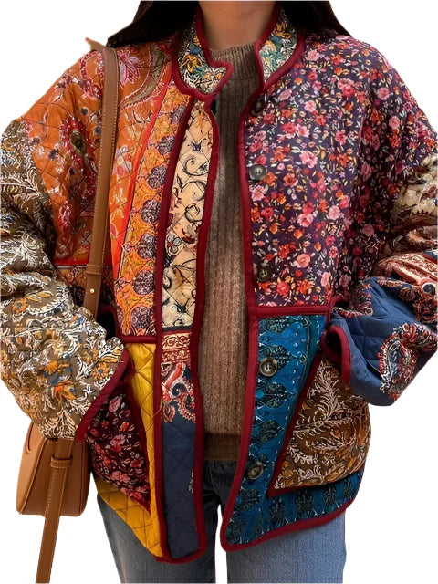 Amor - Veste en patchwork bohème matelassée pour femmes