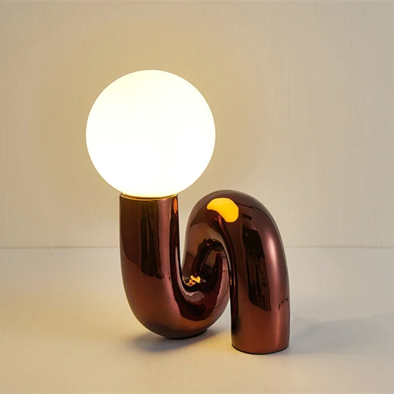 LumiArt – Lampe de table élégante avec un design artistique en verre