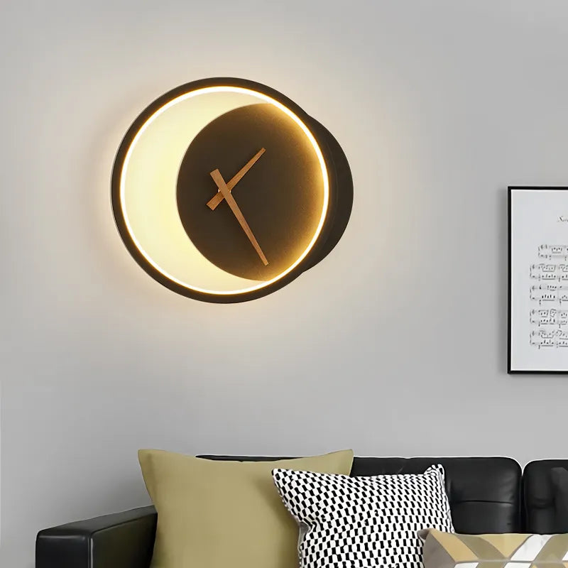 TimeGlow - Horloge murale LED moderne avec lumière LED