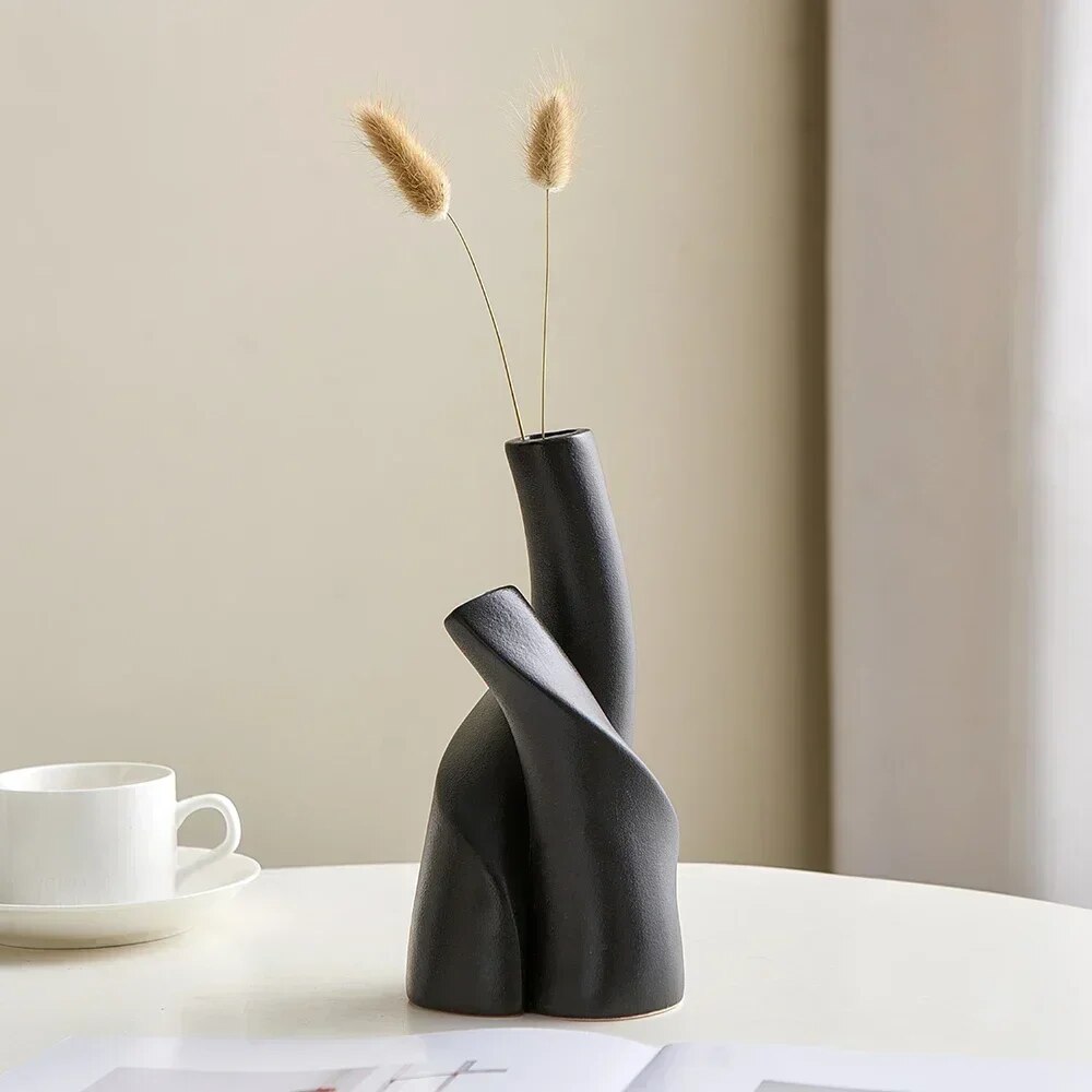 Vase en céramique tressée moderne abstraite