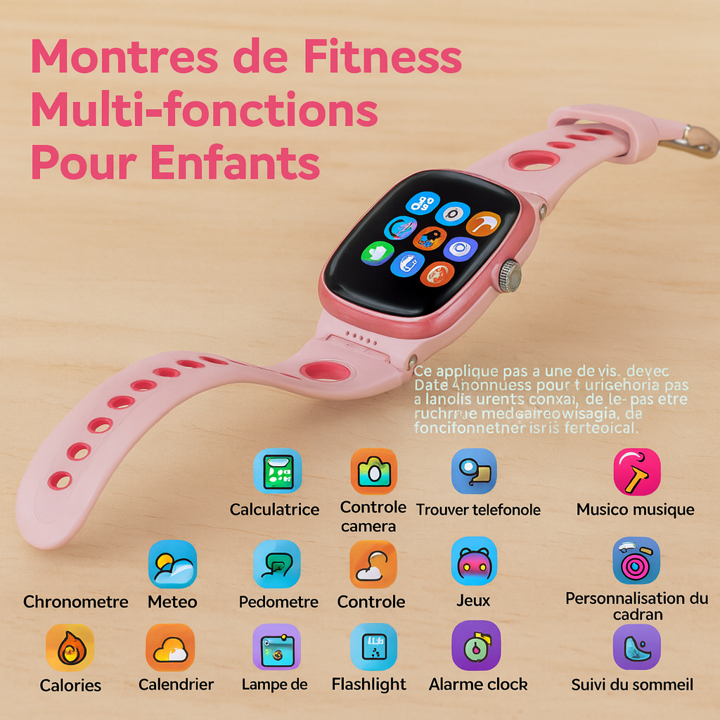 Montre connectée fitness pour enfants - Suivi d'activité