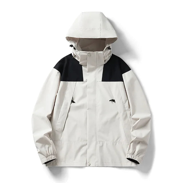Veste coupe-vent à capuche unisexe ComfortFit avec fermeture éclair assortie