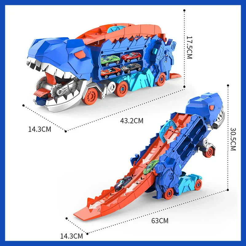 RexHaul – Jouet de transport de dinosaures avec 6 figurines de dinosaures, construction robuste, divertissement imaginatif