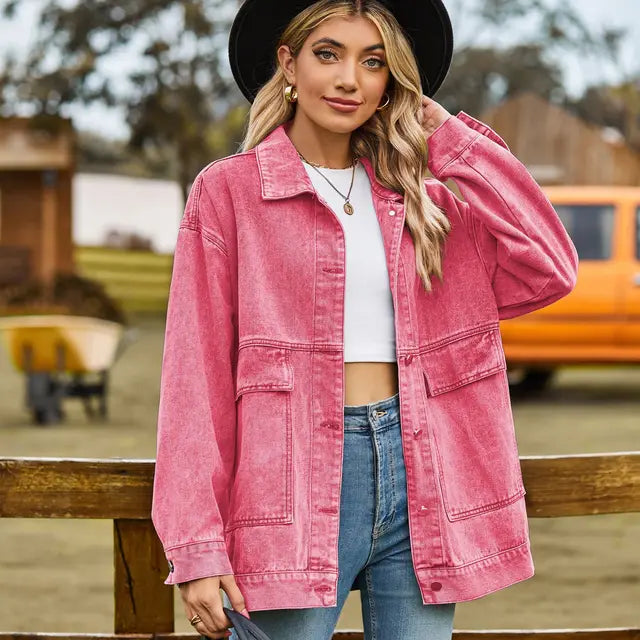 Veste en denim à manches longues Brina